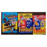 Lot of 3 1988 & 89 Topps Sealed NFL Wax Packs