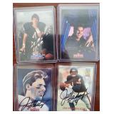 Lot of 4 Jim Harbaugh Signed Cards Bears