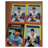 4 1975 Topps Killebrew & Perry Cards