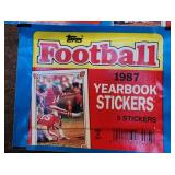 Lot of 10 1987 Sealed Topps NFL Yearbook Stickers