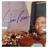 Signed Jim Brown Plaque