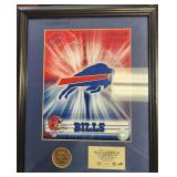 Framed Buffalo Bills Medallion W COA Browns Print