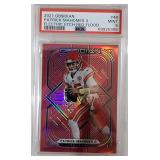 PSA 9 2021 Obsidian Mahomes Red Flood /26 #48