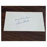 Lou Brock Signed Index Card HOF No COA