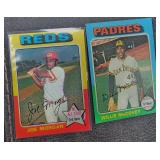 Two 1975 Topps Willie McCovey & J Morgan Cards