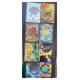 Lot of 8 vintage Pokï¿½mon collectible cards and ins