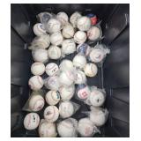 Box Full Of Cleveland Indians Baseballs
