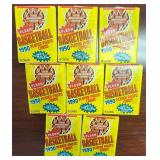 Lot Of 8 Sealed 1990 Fleer NBA Card Packs