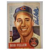 1953 Topps Bob Feller #54 Dual Signed Card