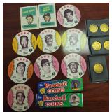 1970s MLB Super Star Disc Cards Sealed Coin Packs