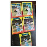 5 1975 Topps Rod Carew & Carlton Fisk Cards