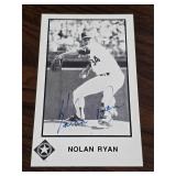 Team Issued Nolan Ryan Signed Promo Card No COA