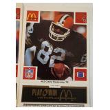 Lot of 24 1986 Clev Browns McDonald's Promo Cards