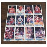 Rare Panini Sticker Uncut Sheet Jordan Bird Ewing+