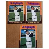 3 1975 Topps AL Kaline Cards