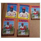 Lot Of 5 1975 Topps Bob Gibson Cards