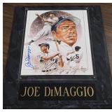 Joe DiMaggio Signed 8x10 Photo Plaque