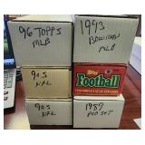 Lot of 6 Unsearched 80s-90s MLB & NFL Cards