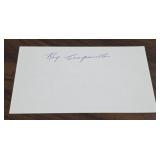 Roy Campanella Signed Index Card - RARE Auto!