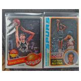 Two Topps 1978 & 79 George Gervin Basketball Cards