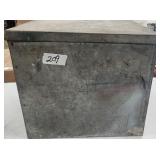 Antique Zinc Box With Lid
