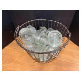 Basket full of glass insulators
