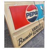 VTG Light up 5x5 Ft Pepsi Grocery Sign