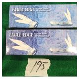 Two VTG NIB Eagle Edge Pocket Knives