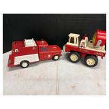 Buddy L searchlight/pumper & Tonka fire truck