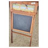 Antique Wooden Childrens Chalk Board