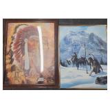 Two Framed Native American Prints