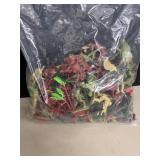 Bag of small plastic military men toys