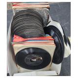 Unsearched LG Box Of VTG Vinyl Records & Tapes