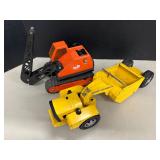 VTG metal Tonka crawler crane & scraper