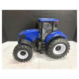 Blue plastic tractor toy