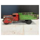 VTG Wyandotte pressed steel & tin stake bed truck