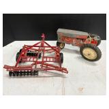 Tractor and disk plow toy