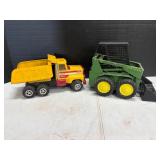 Nylint dump truck & John Deere skid steer