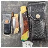 Two VTG Pocket Knives W Cases One is USA Mfg