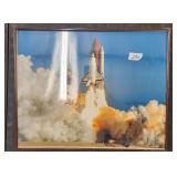 VTG Framed Space Shuttle Print/Painting