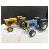 Lot of 2 vintage metal Tonka tractors