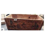 VTG Wooden Cowboy Toy Chest Rope Handles