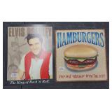 Two VTG Metal Signs Elvis & More