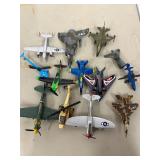 Lot of 12 mixed toy airplanes