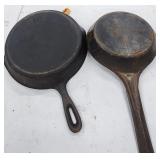 Two VTG Cast Iron Skillets