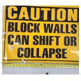 VTG Metal Construction Sign