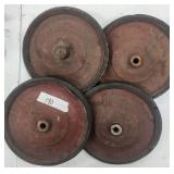 Set of 4 Antique Wagon Wheels