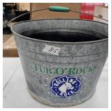 VTG Galvanized Advertising Tub