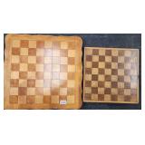 Two VTG Wooden Checker Boards