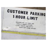 VTG Metal Customer Parking Sign